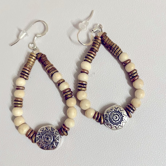 Silver, copper, brass earrings - Picture 2 of 4